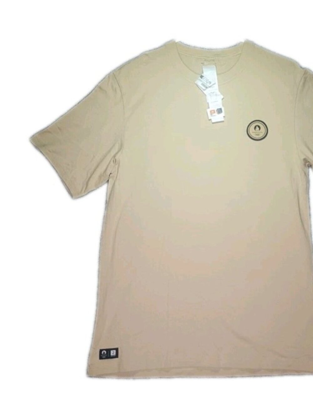 Paris 2024 Olympics Decathlon Official Tee Men's Medium Beige NWT Summer Games